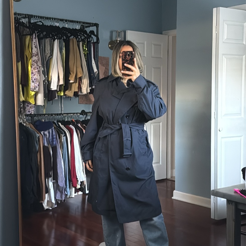 Navy Blue trench - Picture 2 of 8